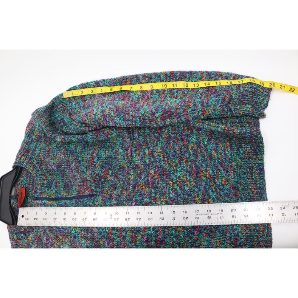 Vintage missoni women’s L/XL made in italy 1/4 zip crew neck sweater multicolor - Picture 6 of 9